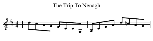 The Trip To Nenagh - staff notation