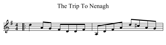 The Trip To Nenagh - staff notation