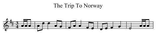 The Trip To Norway - staff notation
