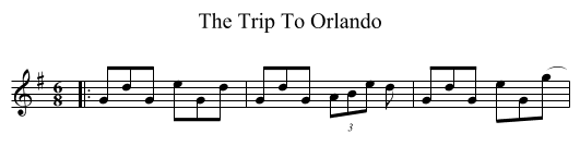 The Trip To Orlando - staff notation