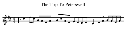 The Trip To Peterswell - staff notation