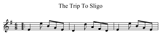 The Trip To Sligo - staff notation