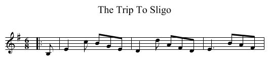 The Trip To Sligo - staff notation