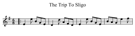 The Trip To Sligo - staff notation