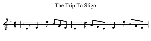 The Trip To Sligo - staff notation