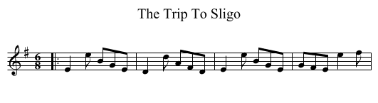 The Trip To Sligo - staff notation