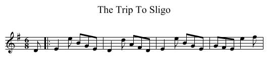 The Trip To Sligo - staff notation