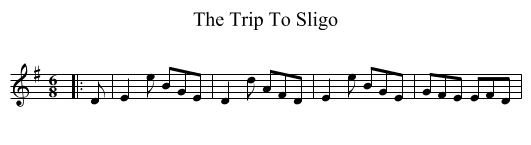 The Trip To Sligo - staff notation