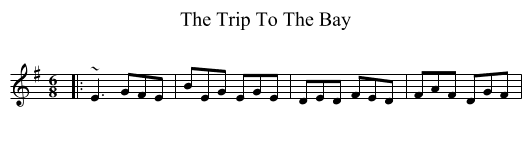 The Trip To The Bay - staff notation