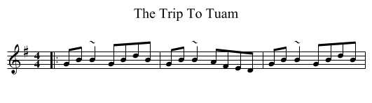 The Trip To Tuam - staff notation