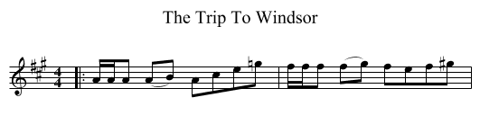 The Trip To Windsor - staff notation