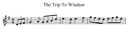 The Trip To Windsor - staff notation