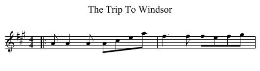 The Trip To Windsor - staff notation
