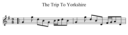 The Trip To Yorkshire - staff notation