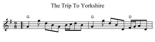 The Trip To Yorkshire - staff notation