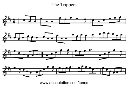 The Trippers - staff notation