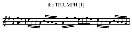 the TRIUMPH [1] - staff notation
