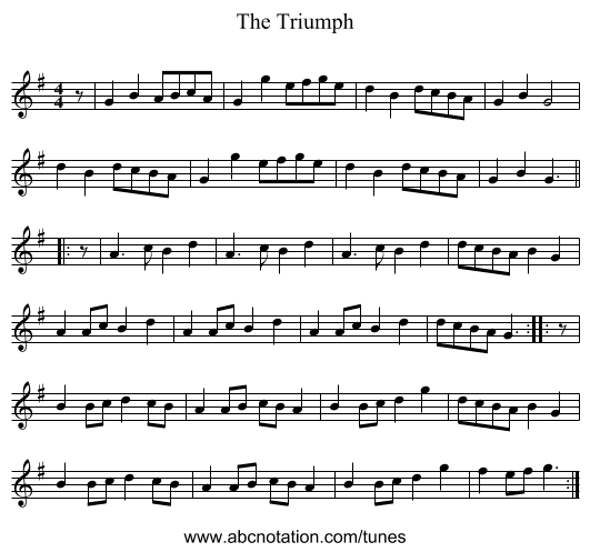 The Triumph - staff notation