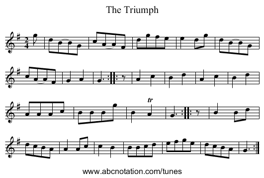 The Triumph - staff notation