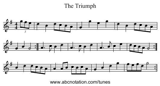 The Triumph - staff notation