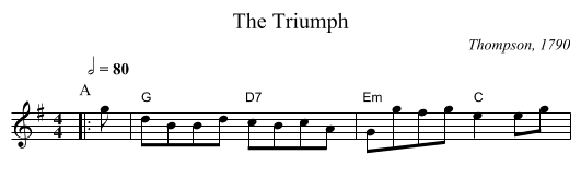The Triumph - staff notation