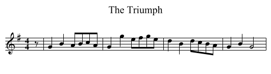 The Triumph - staff notation