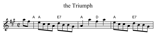 the Triumph - staff notation