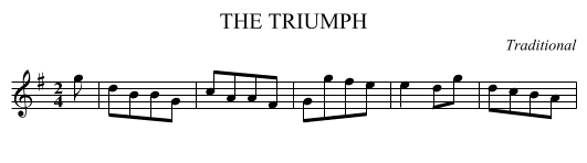 THE TRIUMPH - staff notation