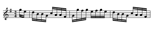 the TRIUMPH - staff notation