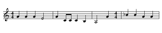 The Trooper and the Maid - staff notation