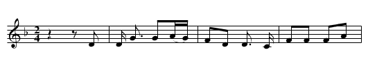The Trooper and the Maid - staff notation