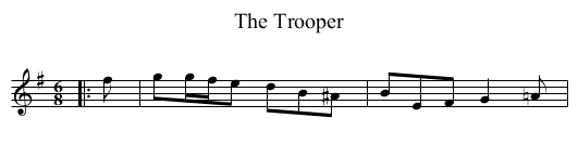 The Trooper - staff notation