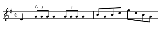 the Trumpet Hornpipe - staff notation