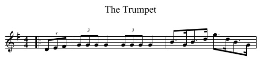 The Trumpet - staff notation