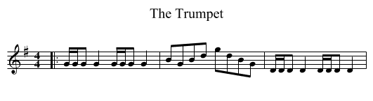 The Trumpet - staff notation