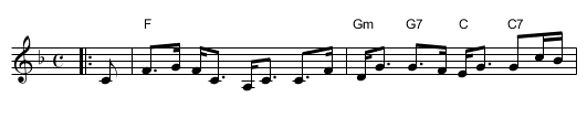 The Trysting Place - staff notation