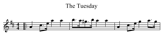 The Tuesday - staff notation