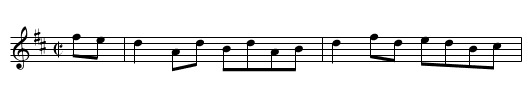 the Tulla Reel - staff notation