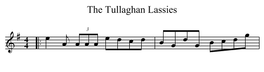 The Tullaghan Lassies - staff notation