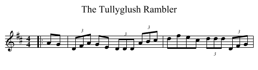 The Tullyglush Rambler - staff notation