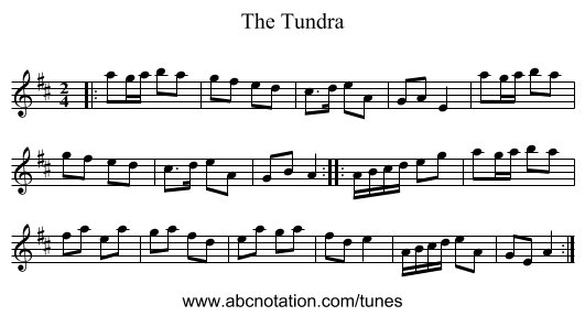 The Tundra - staff notation