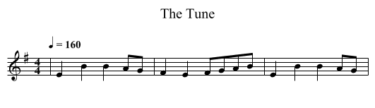 The Tune - staff notation