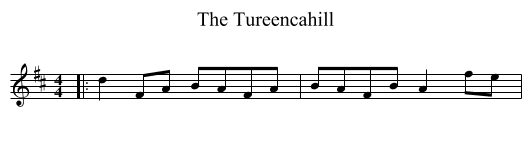 The Tureencahill - staff notation