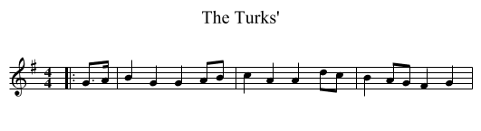 The Turks' - staff notation