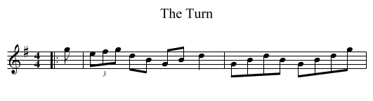 The Turn - staff notation