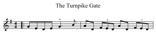 The Turnpike Gate - staff notation