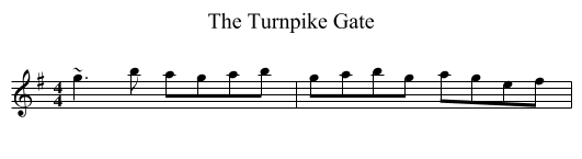 The Turnpike Gate - staff notation