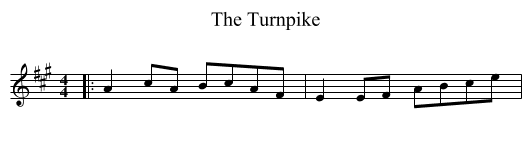 The Turnpike - staff notation