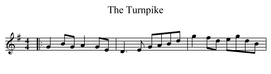 The Turnpike - staff notation