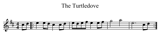 The Turtledove - staff notation